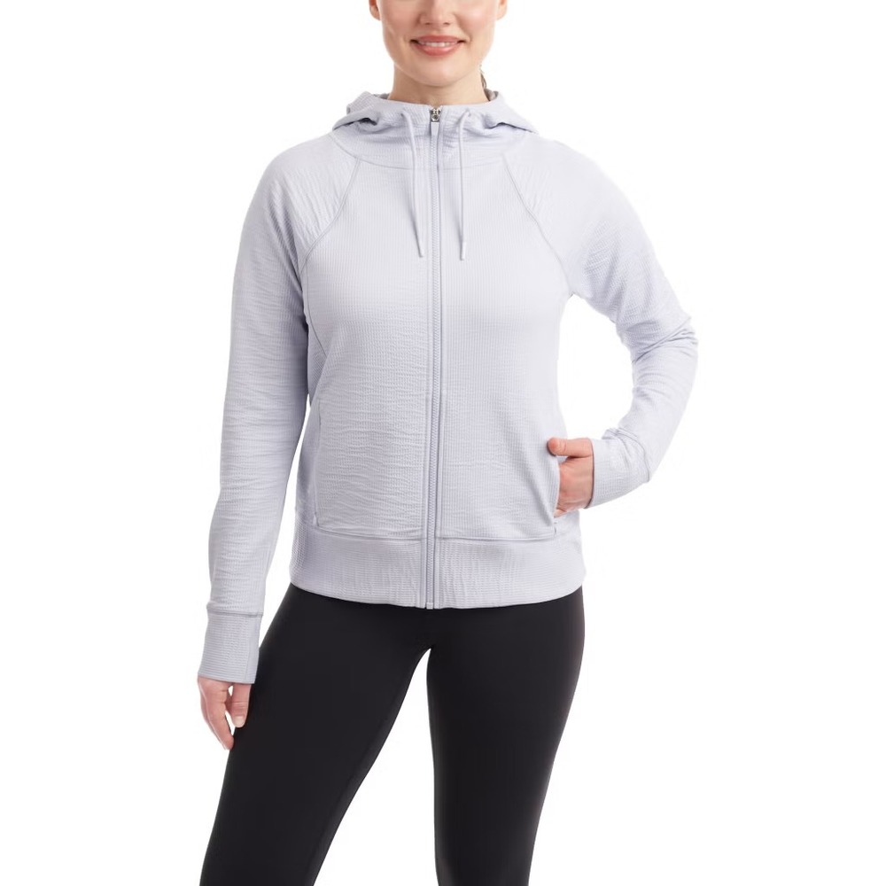 Kirkland Signature Women's Ottoman Full-Zip Jacket, Blue, Size: Medium, New